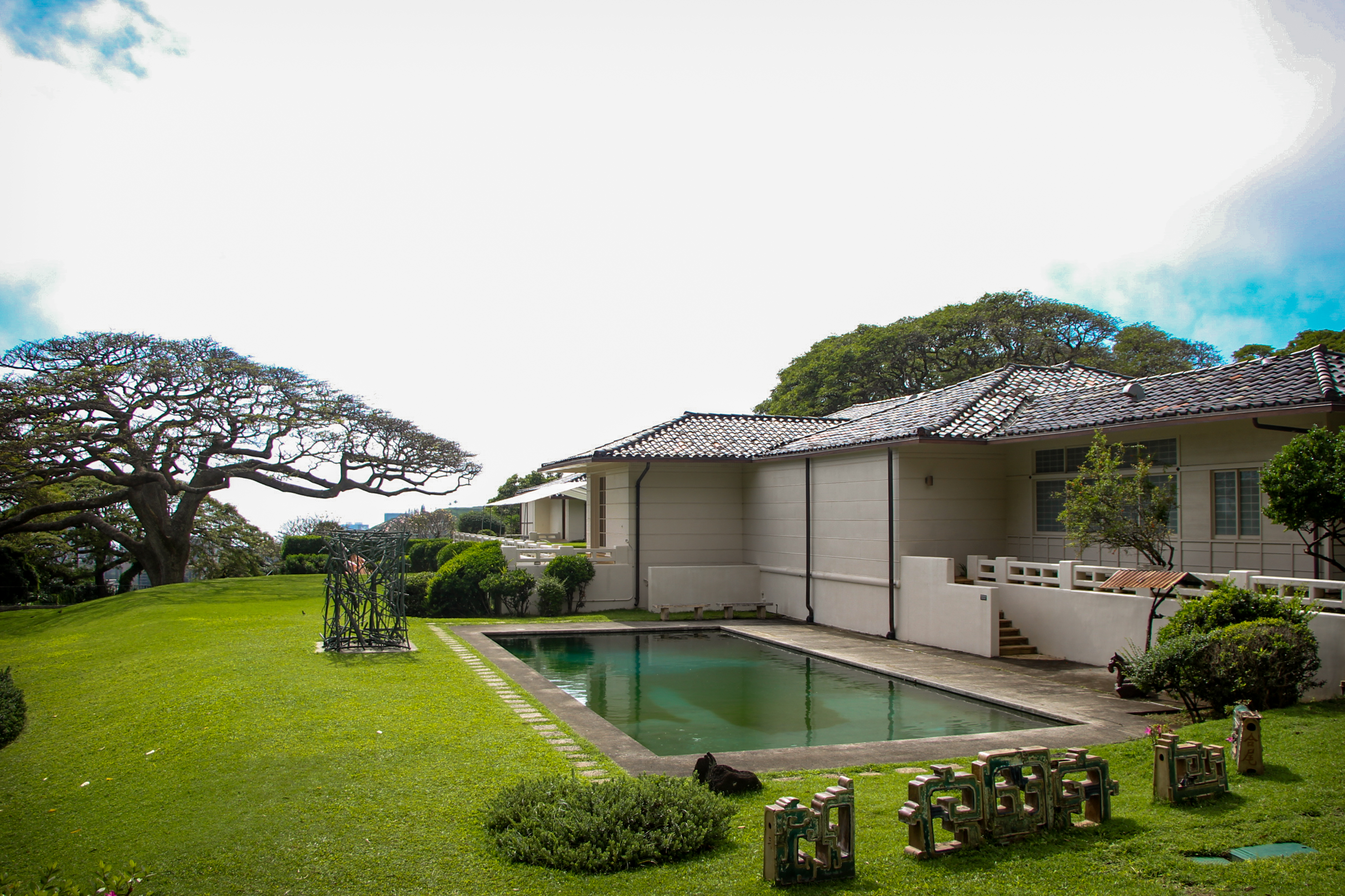 Jardim do museu Honolulu Museum of Art Spalding House